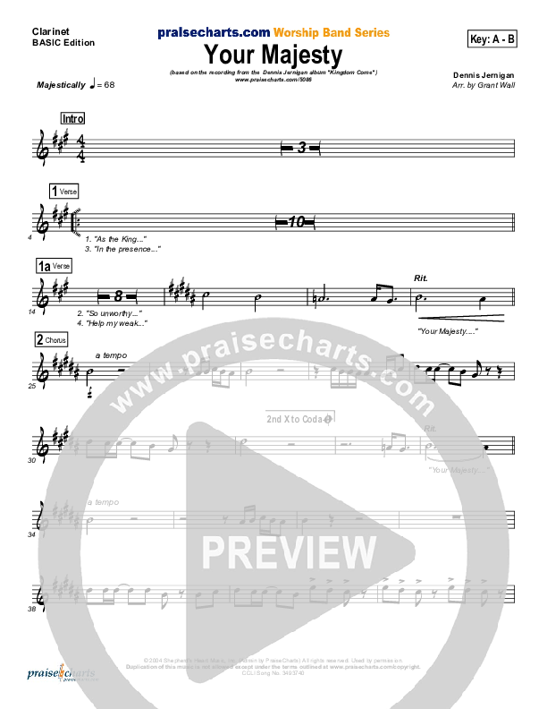 Your Majesty Clarinet (Dennis Jernigan)