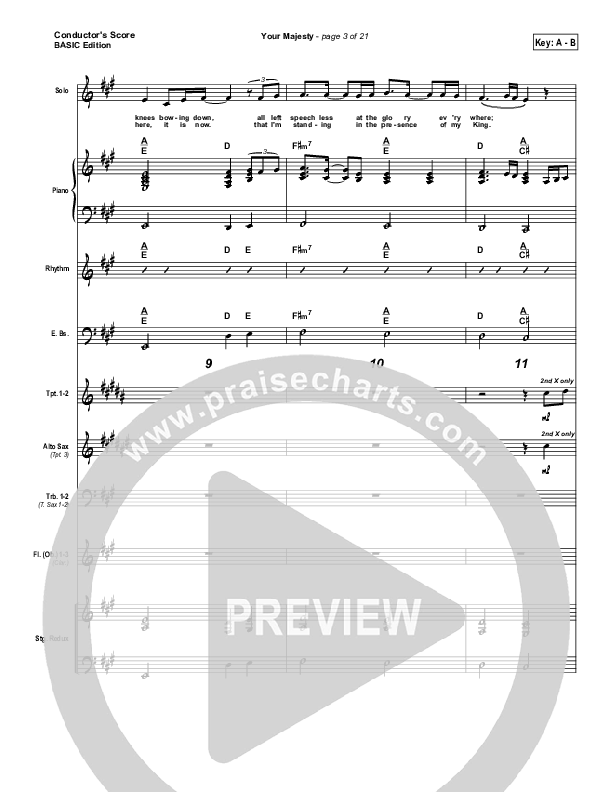 Your Majesty Conductor's Score (Dennis Jernigan)