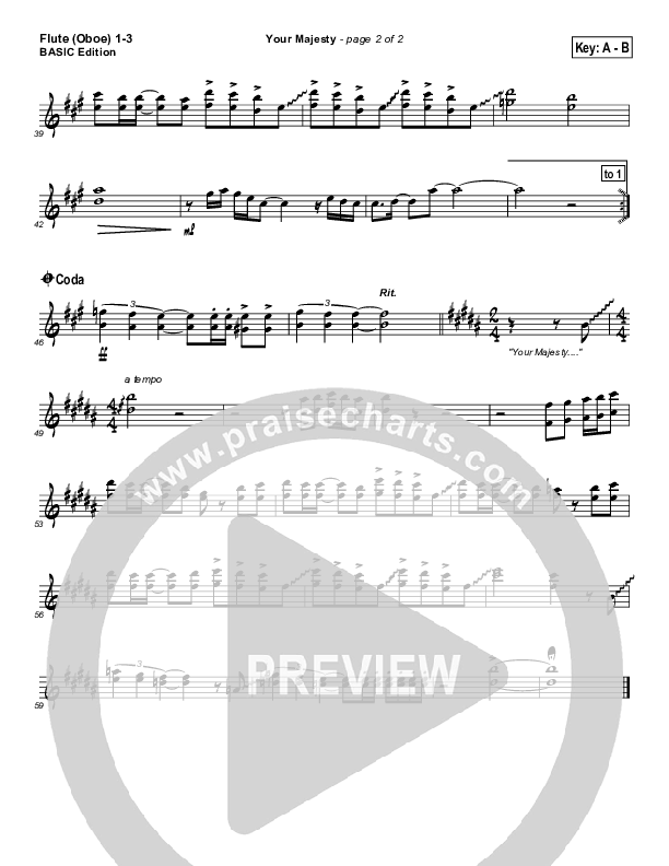 Your Majesty Flute/Oboe 1/2/3 (Dennis Jernigan)