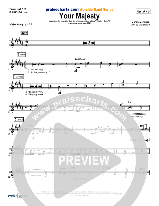 Your Majesty Trumpet 1,2 (Dennis Jernigan)