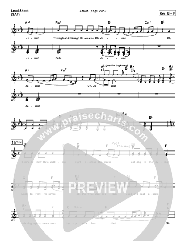 Jesus Lead Sheet (Dennis Jernigan)
