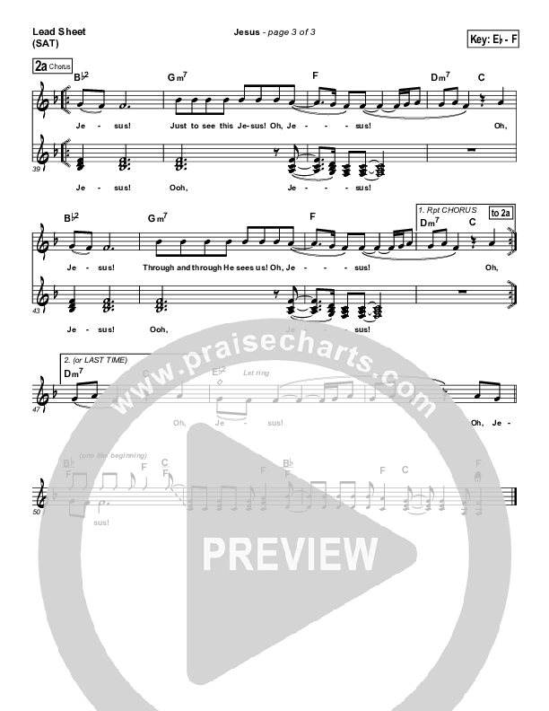 Jesus Lead Sheet (Dennis Jernigan)