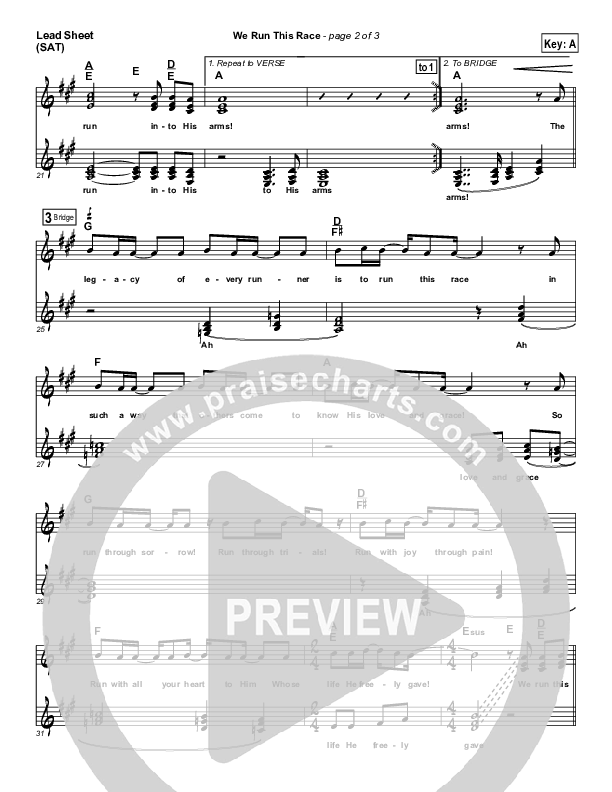 We Run This Race Lead Sheet (Dennis Jernigan)