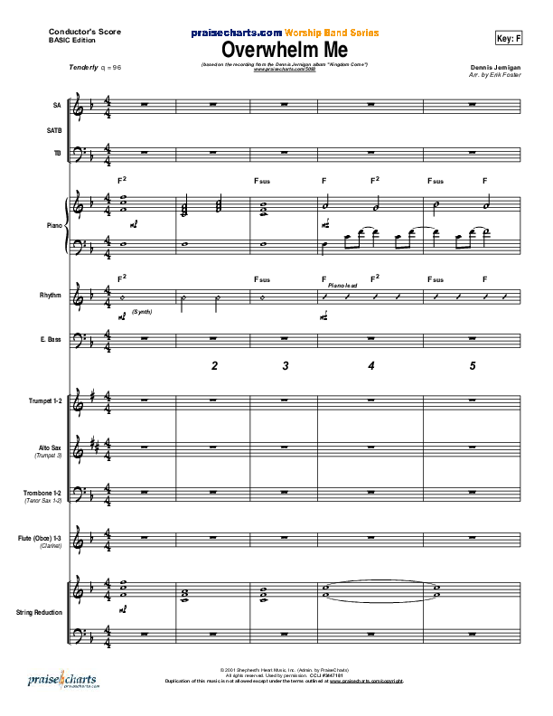 Overwhelm Me Conductor's Score (Dennis Jernigan)