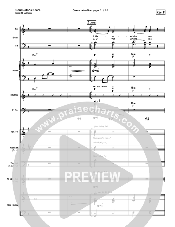 Overwhelm Me Conductor's Score (Dennis Jernigan)