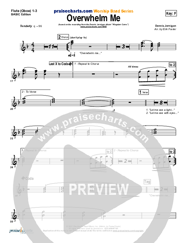 Overwhelm Me Flute/Oboe 1/2/3 (Dennis Jernigan)