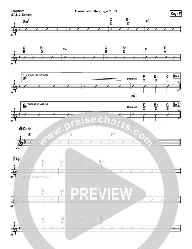 Overwhelm Me Rhythm Chart (Dennis Jernigan)
