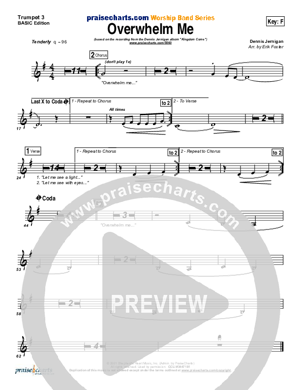 Overwhelm Me Trumpet 3 (Dennis Jernigan)