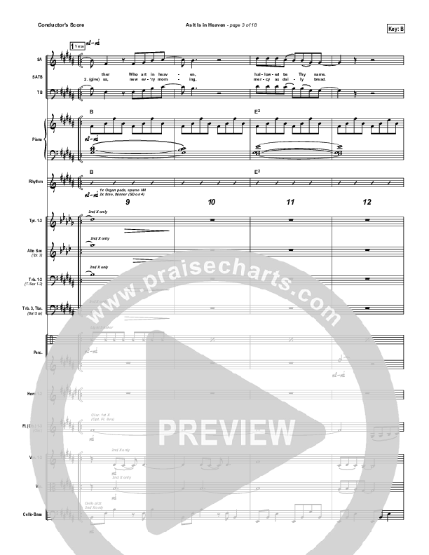 As It Is In Heaven Conductor's Score (Matt Maher)