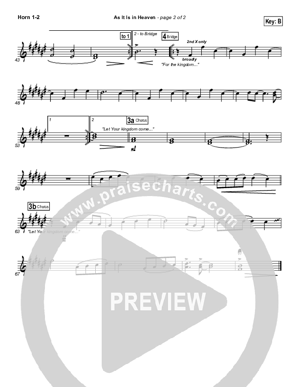 As It Is In Heaven Brass Pack (Matt Maher)