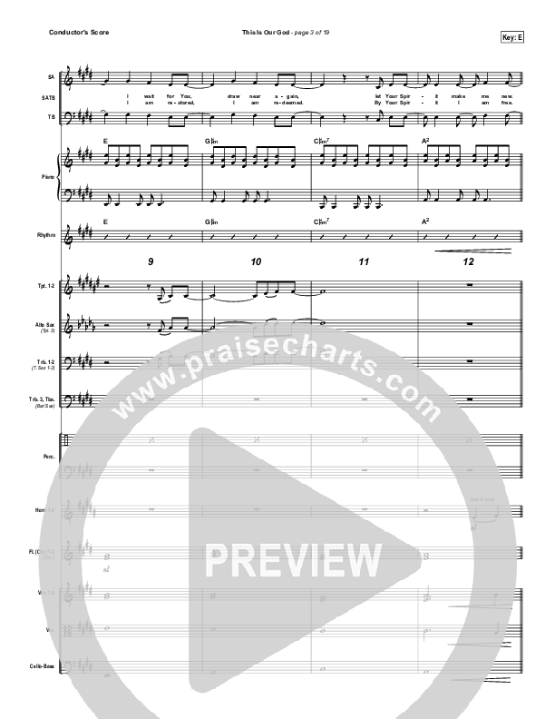 This Is Our God Conductor's Score (Hillsong Worship)
