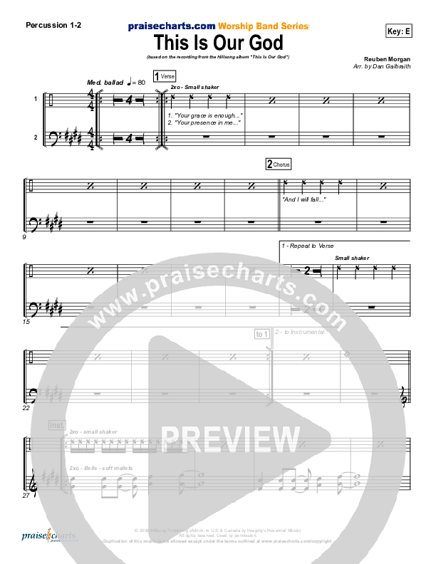 This Is Our God Percussion 1/2 (Hillsong Worship)