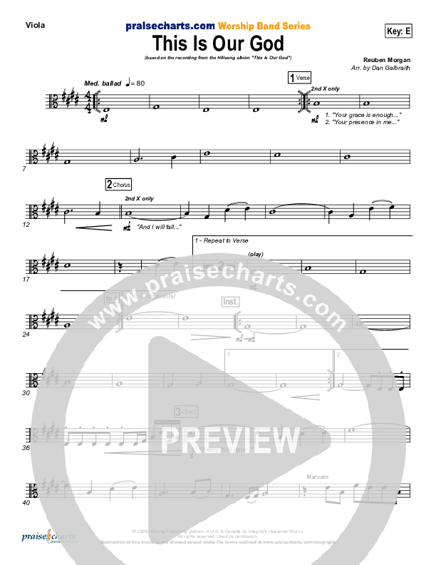 This Is Our God Viola (Hillsong Worship)