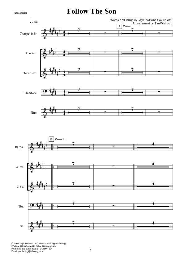 Follow The Son (Instrumental) Inst. Ensemble (Hillsong Worship)
