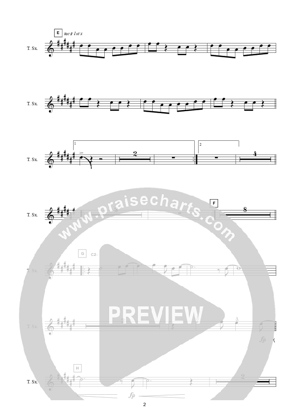 Follow The Son (Instrumental) Tenor Sax 2 (Hillsong Worship)