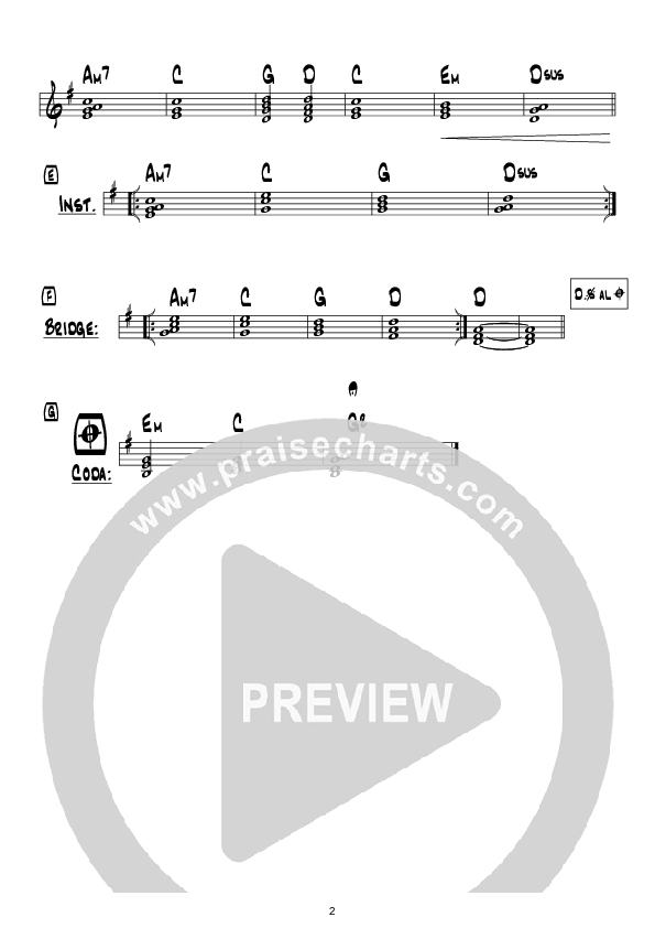 Found (Instrumental) Chord Chart (Hillsong Worship)