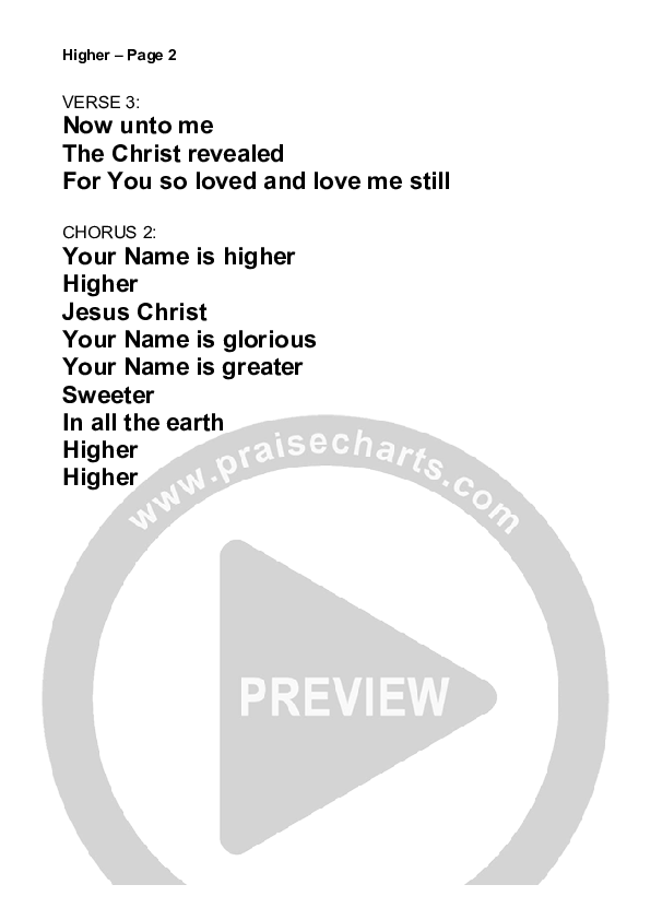 Higher (I Believe In You) (Instrumental) Lyrics (Hillsong Worship)