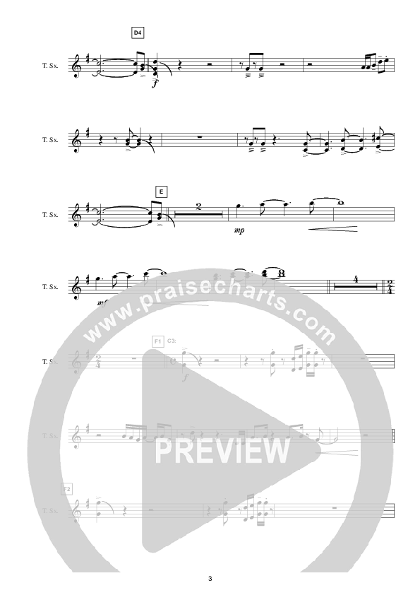 More To See (Instrumental) Tenor Sax 2 (Hillsong Worship)