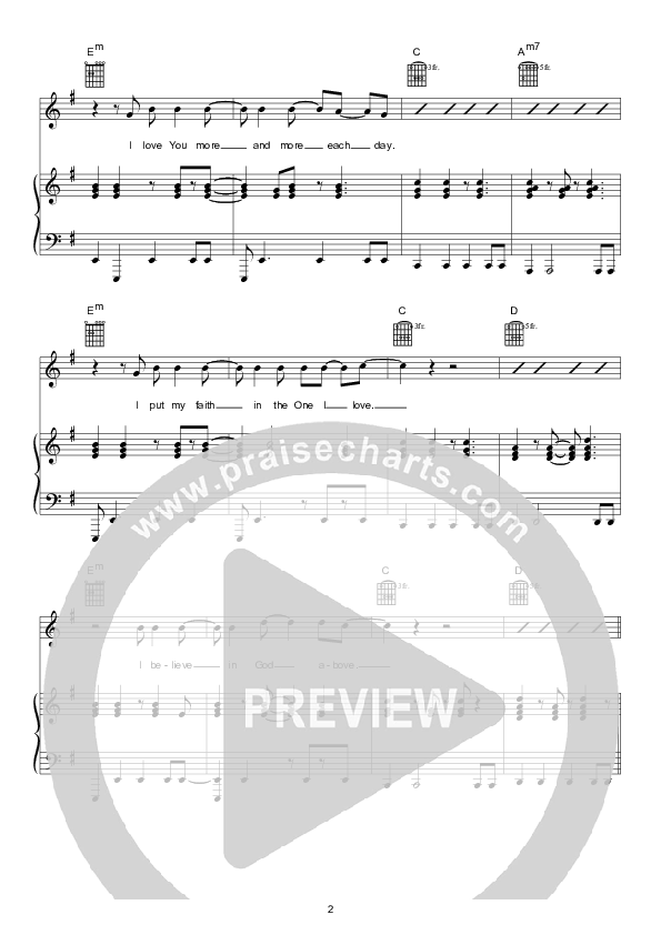 I Believe (Instrumental) Piano/Vocal (Hillsong Worship)