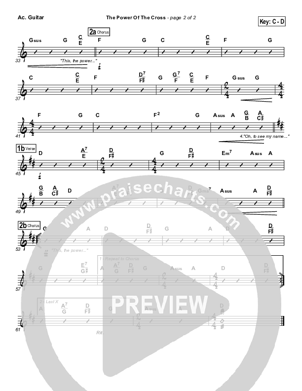 The Power Of The Cross (Oh To See The Dawn) Acoustic Guitar (Stuart Townend)