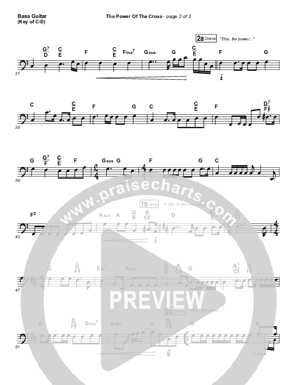 The Power Of The Cross (Oh To See The Dawn) Bass Guitar (Stuart Townend)