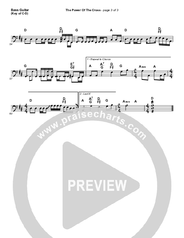 The Power Of The Cross (Oh To See The Dawn) Bass Guitar (Stuart Townend)