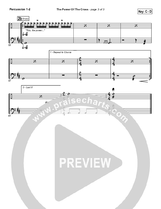 The Power Of The Cross (Oh To See The Dawn) Percussion (Stuart Townend)