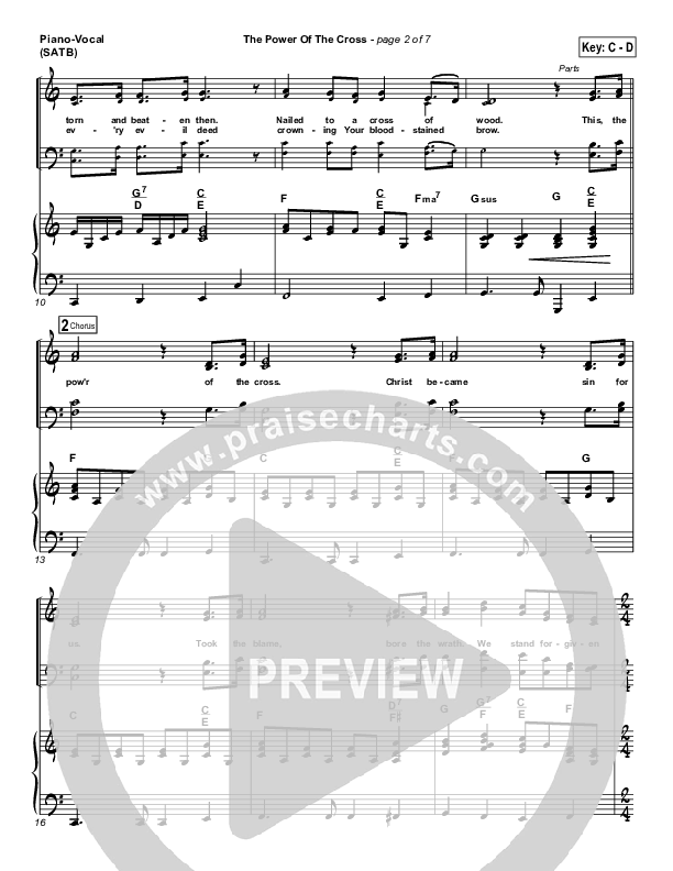 The Power Of The Cross (Oh To See The Dawn) Piano/Vocal (SATB) (Stuart Townend)
