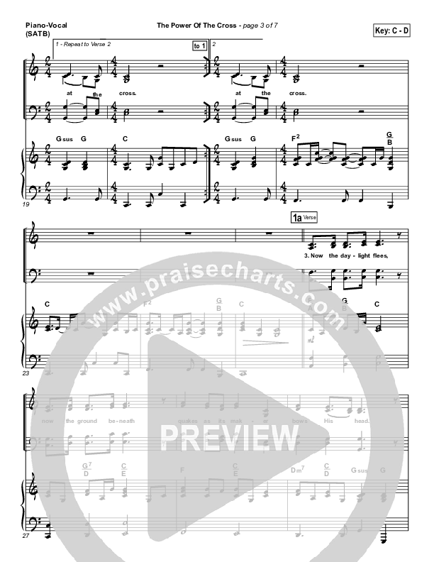 The Power Of The Cross (Oh To See The Dawn) Piano/Vocal (SATB) (Stuart Townend)