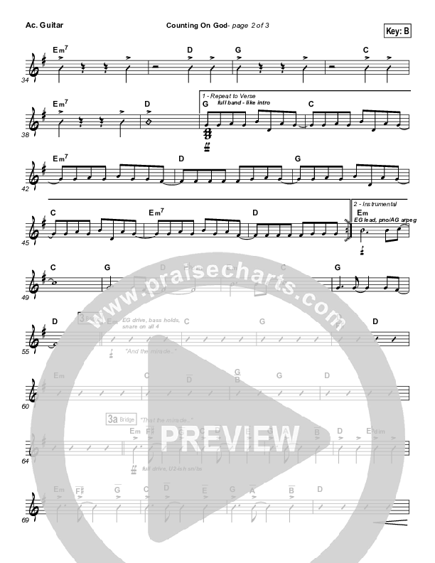 Counting on God Acoustic Guitar (New Life Worship)