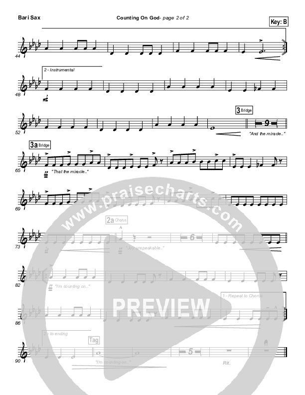 Counting on God Bari Sax (New Life Worship)