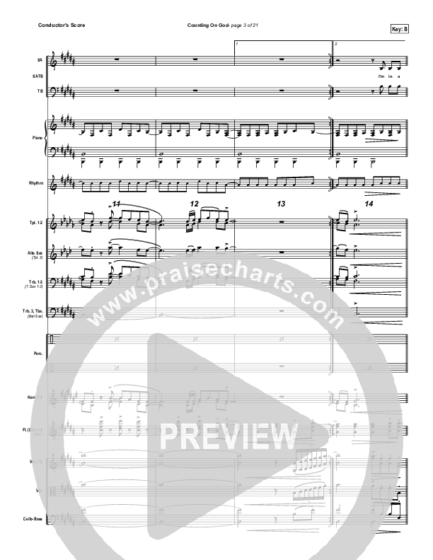 Counting on God Conductor's Score (New Life Worship)