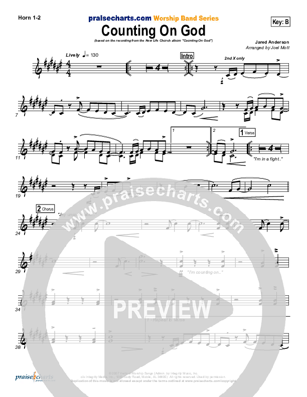 Counting on God Brass Pack (New Life Worship)