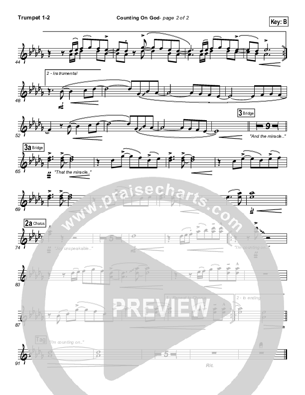 Counting on God Trumpet 1,2 (New Life Worship)