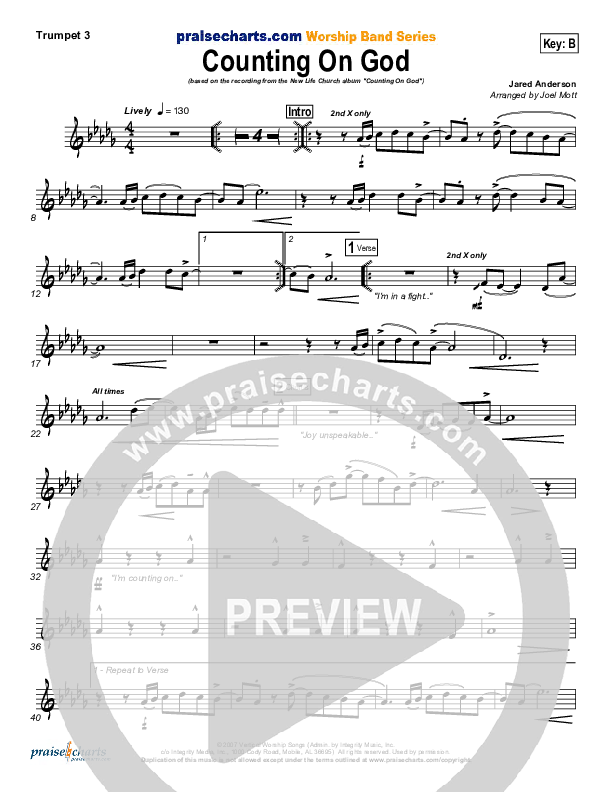 Counting on God Trumpet 3 (New Life Worship)