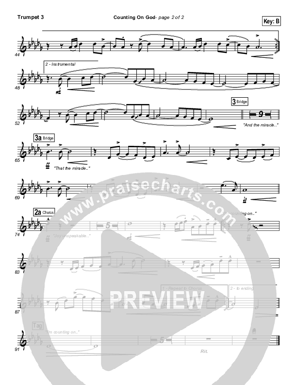 Counting on God Trumpet 3 (New Life Worship)