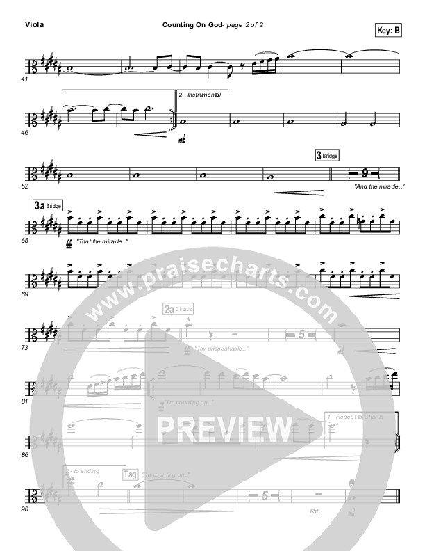 Counting on God Viola (New Life Worship)