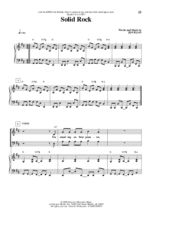 Solid Rock Lead & Piano (New Life Worship)