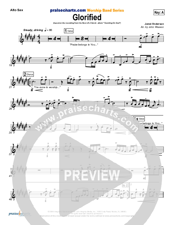Glorified Alto Sax (New Life Worship)