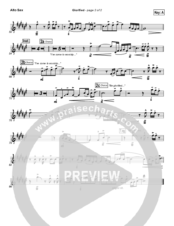 Glorified Alto Sax (New Life Worship)