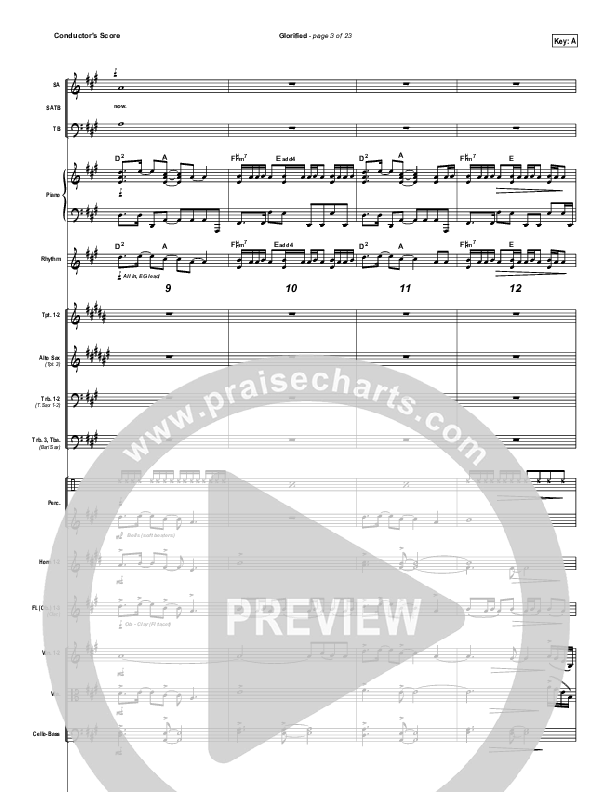 Glorified Conductor's Score (New Life Worship)