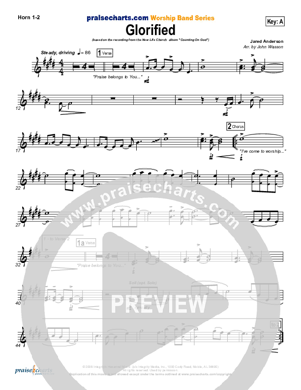 Glorified Brass Pack (New Life Worship)