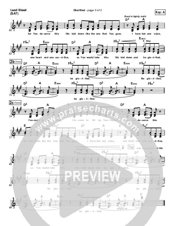 Glorified Lead Sheet (New Life Worship)