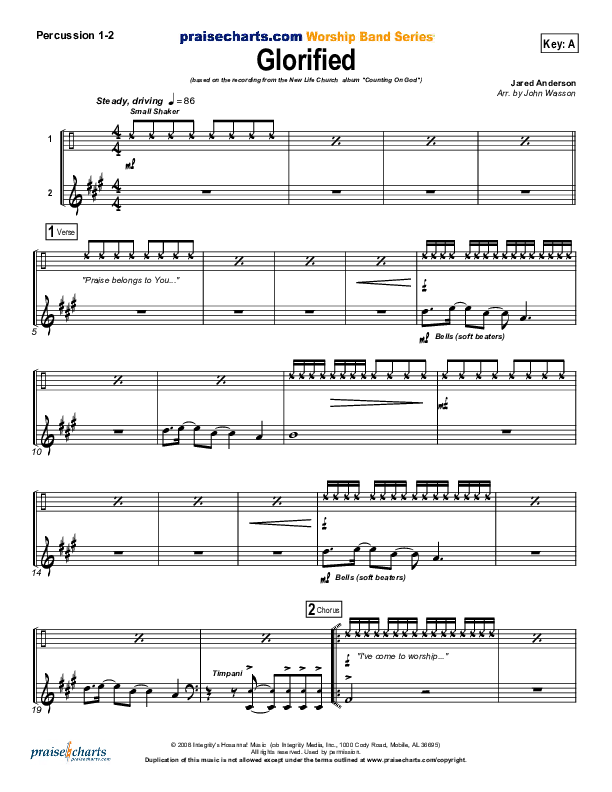 Glorified Percussion 1/2 (New Life Worship)