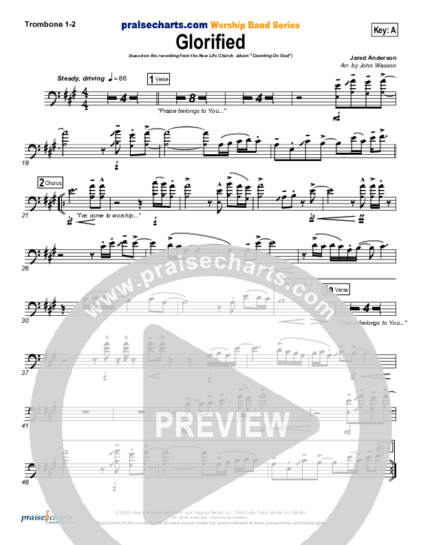 Glorified Trombone 1/2 (New Life Worship)