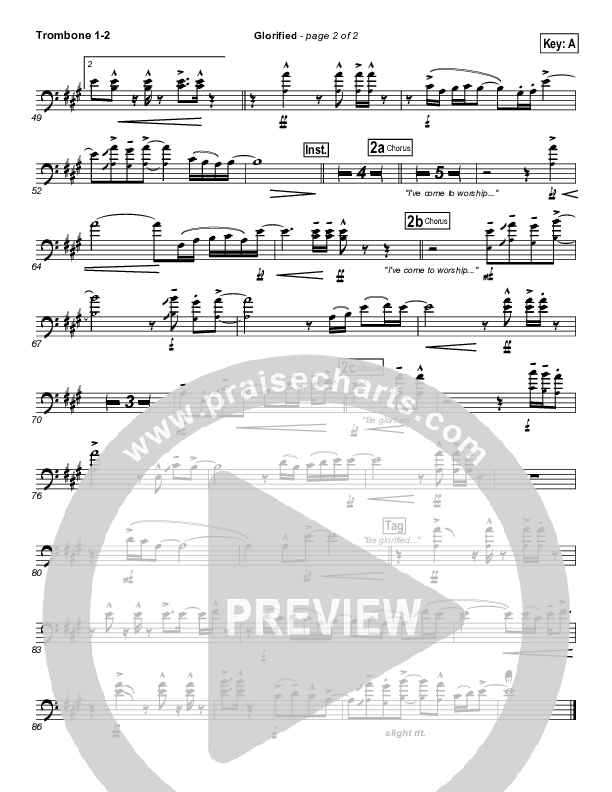 Glorified Trombone 1/2 (New Life Worship)