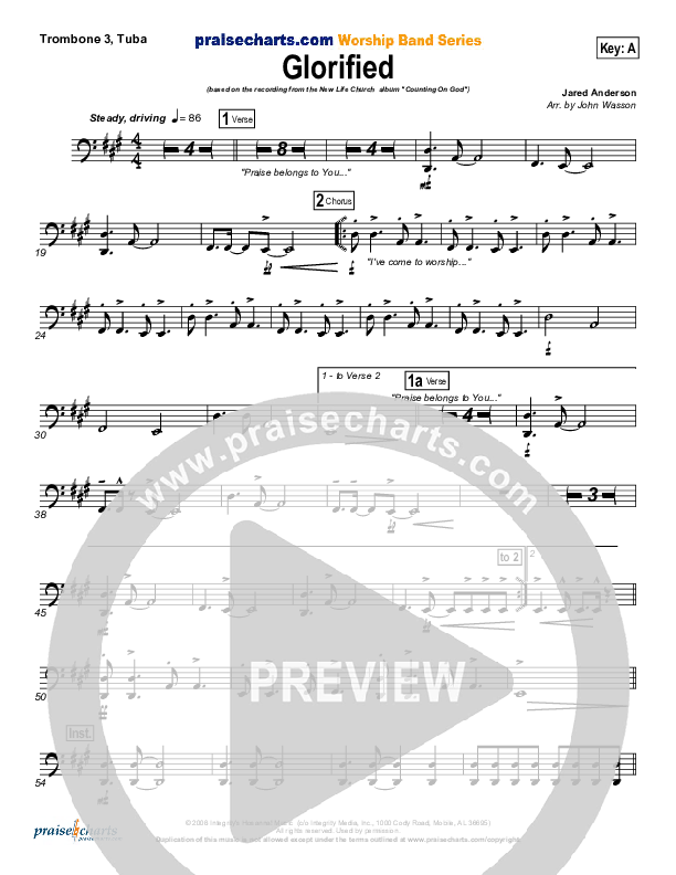 Glorified Trombone 3/Tuba (New Life Worship)