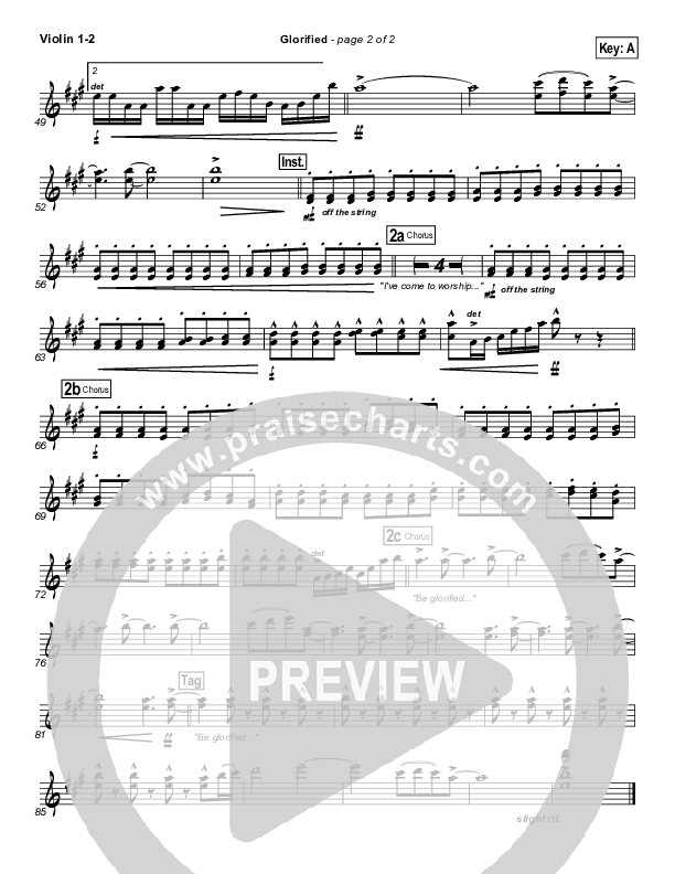 Glorified Violin 1/2 (New Life Worship)