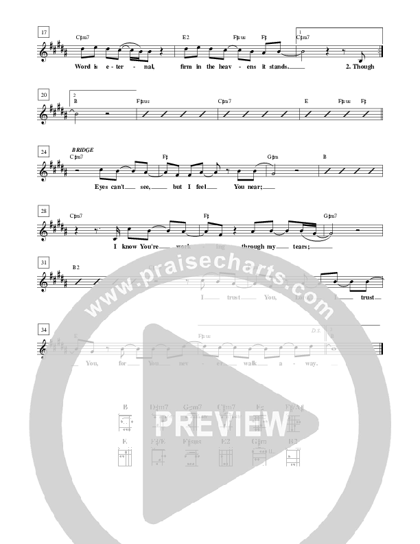 Unfailing God Lead Sheet (New Life Worship)