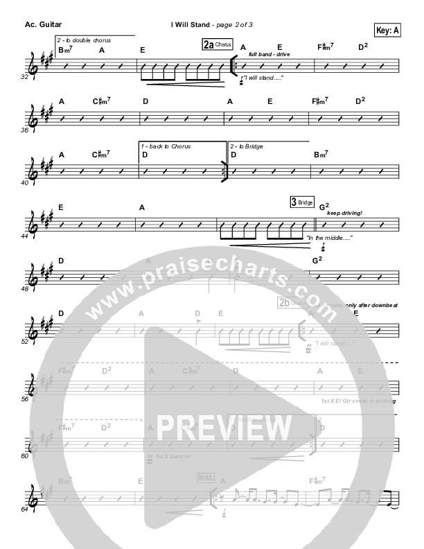 I Will Stand Acoustic Guitar (New Life Worship)